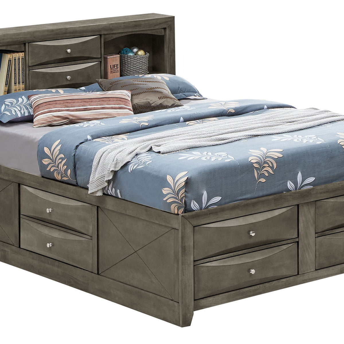 Marilla - Storage Bed With Bookcase Headboard
