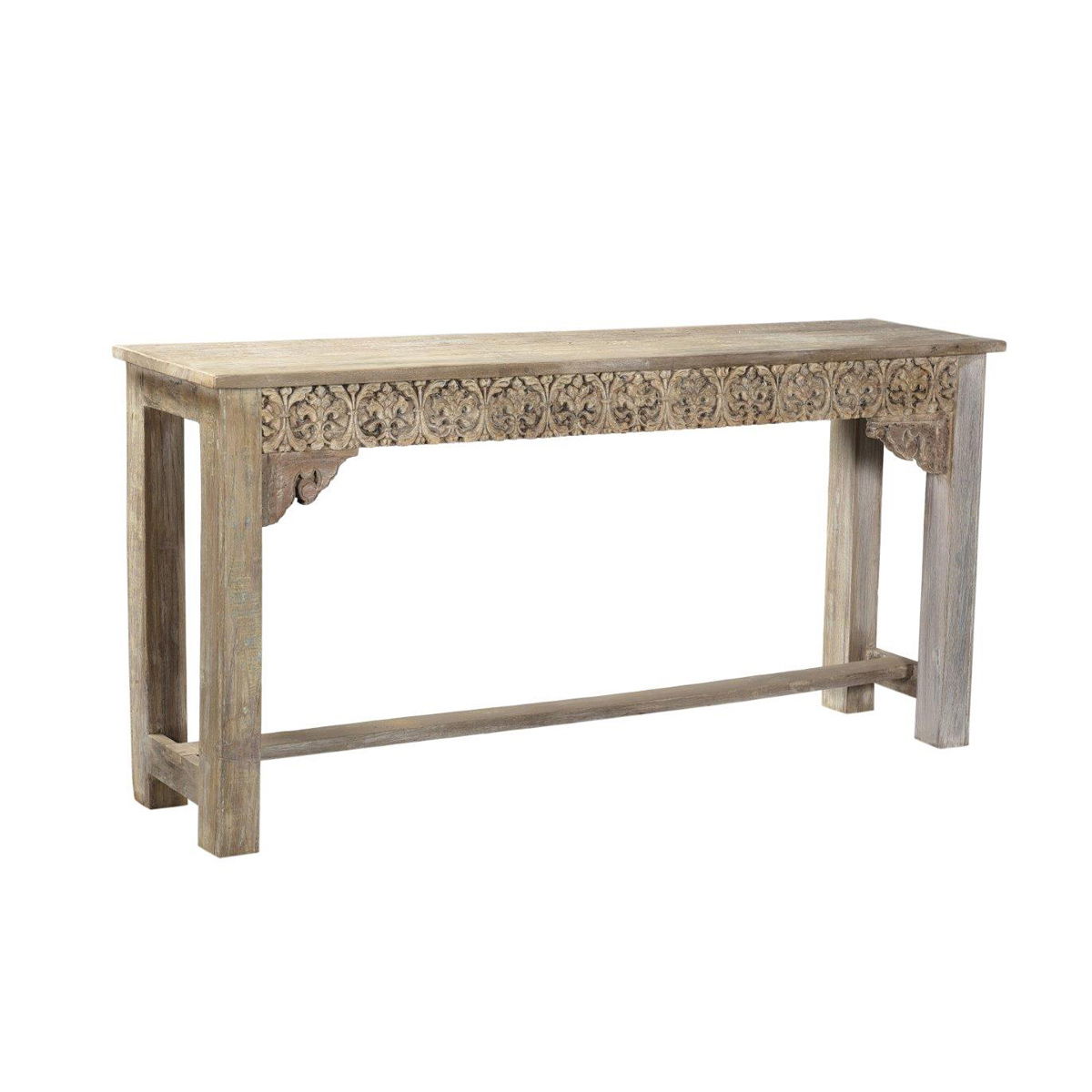 Alta - Carved Panel Console Table - Antique White