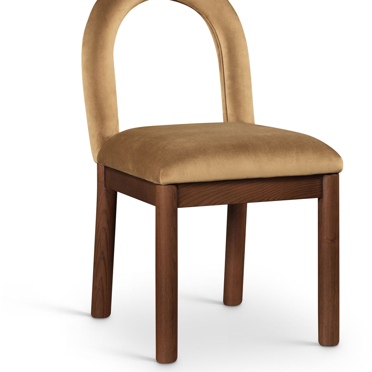 Conrad - Velvet Dining Chair With Brown Legs