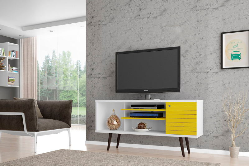 Manhattan Liberty - 53" TV Stand With White Frame