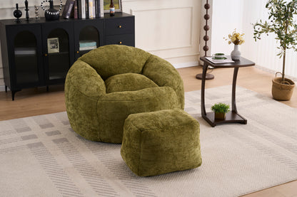 Foam Bean Bag Chairs for Adults/Teens with Filling,Bean Bag Lazy Sofa with Ultra Soft Chenille Cover, Bean Bag,Indoor & Outdoor