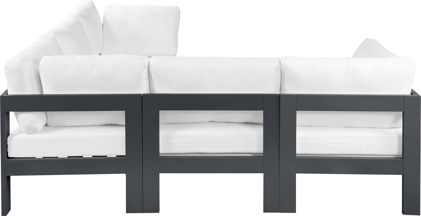 Nizuc - Outdoor Patio Modular Sectional 5 Piece - White