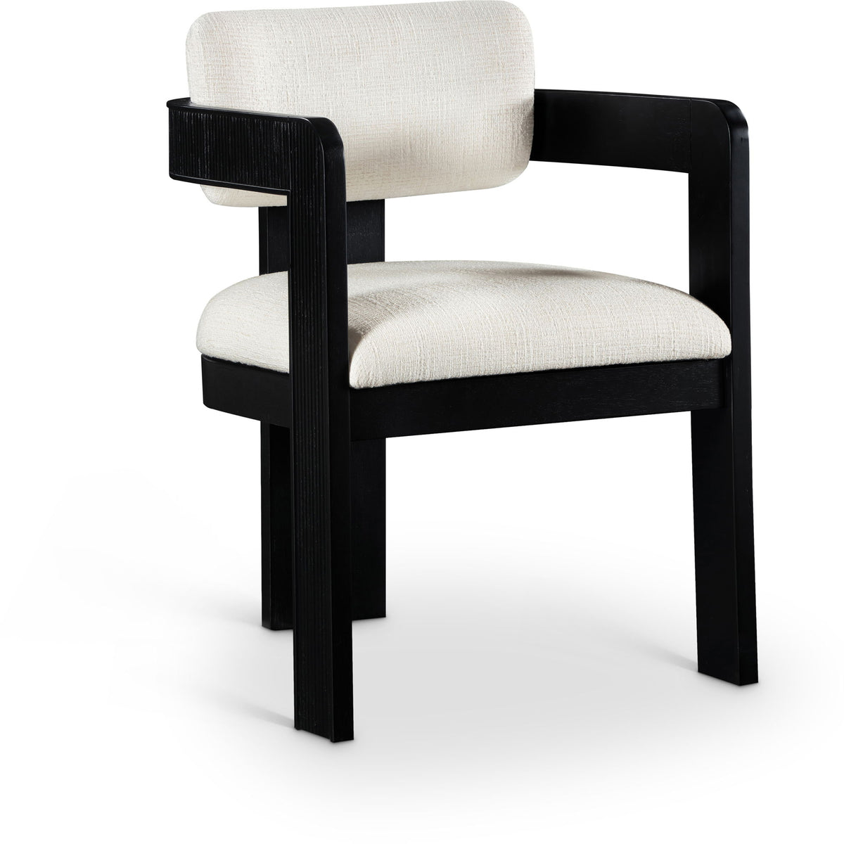 Sacha - Linen Dining Chair With Black Base (Set of 2)
