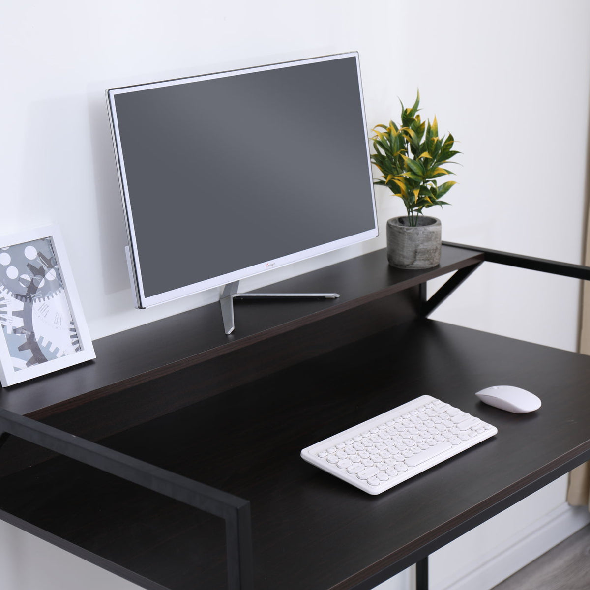 Console Table Narrow Modern Entryway Table Small Behind Couch Table Skinny Sofa Table Hallway Table For Living Room - Black