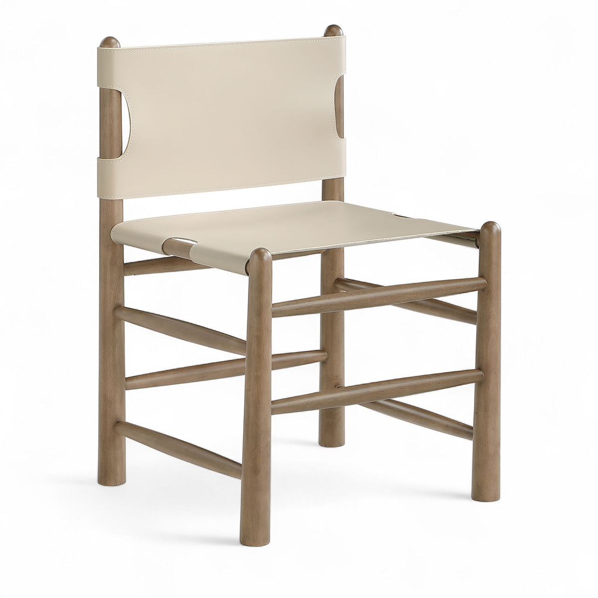 Santos - Vegan Leather Upholstered Dining Chair With Stained Brown Base (Set of 2)