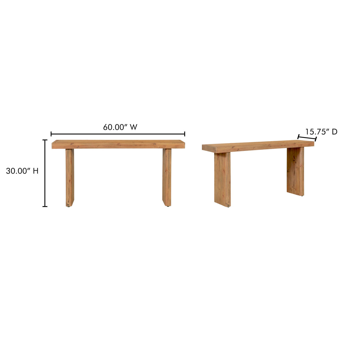 Monterey - Console Table - Rustic Blonde