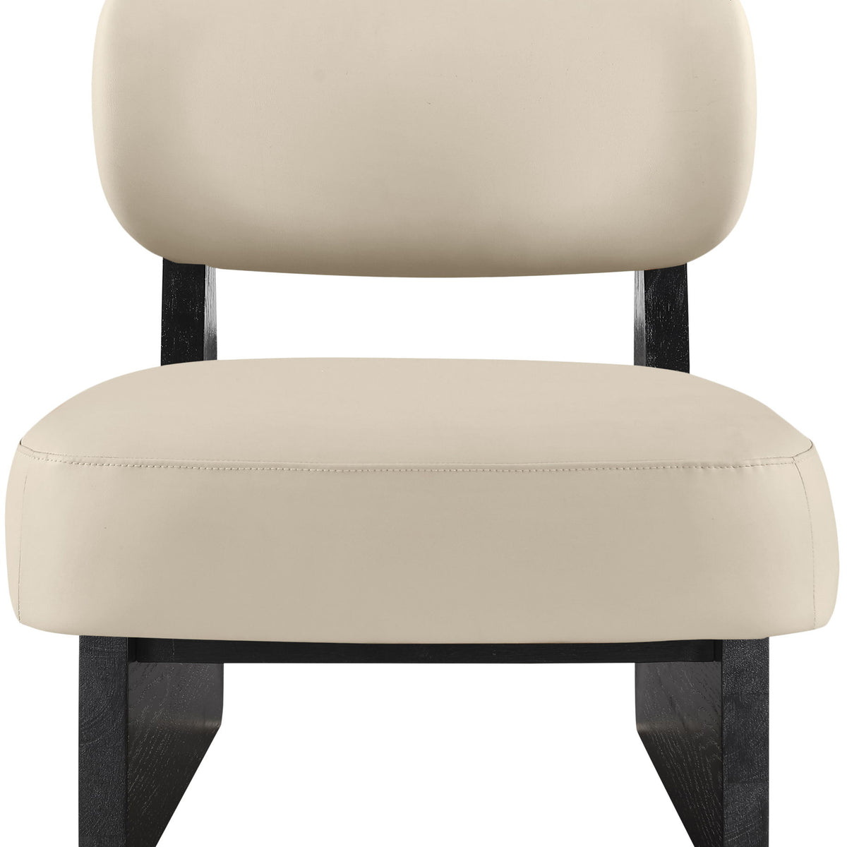 Vetra - Vegan Leather Upholstered Accent Chair With Black Base