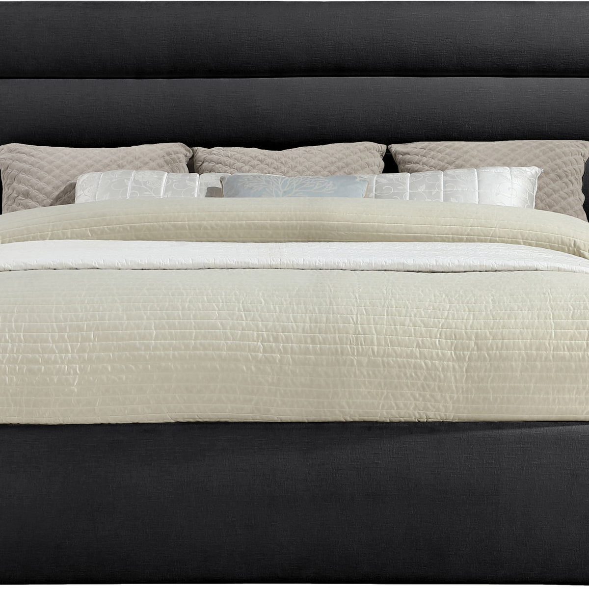 Adam - Chenille Fabric Bed With 52" Headboard