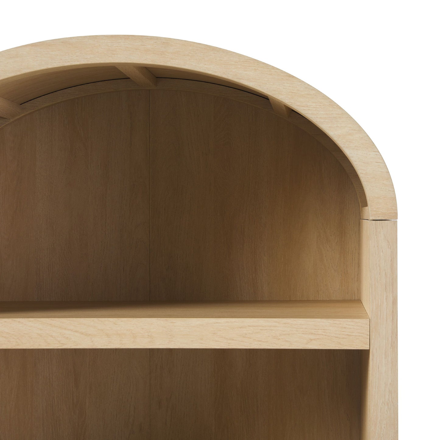 Modern 5 Shelf Open Arched Bookshelf