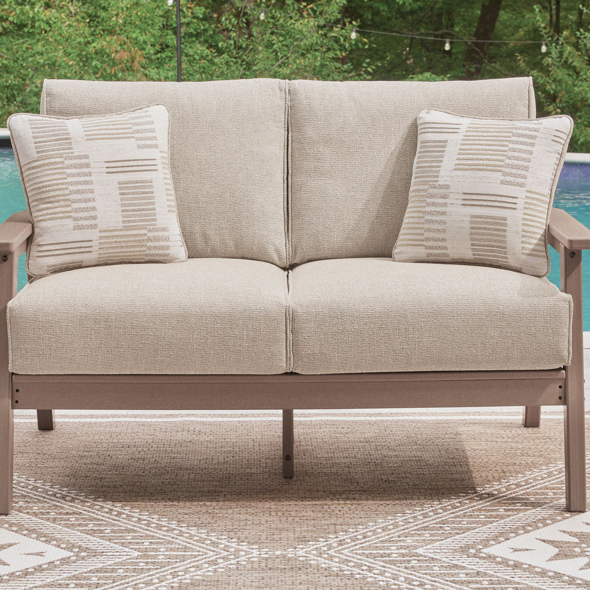 Grover Beach - Loveseat With Cushion - Driftwood