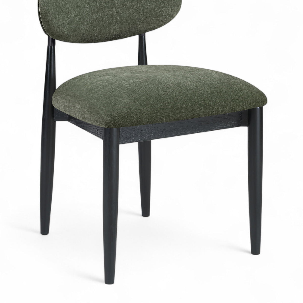 Riccio - Fabric Dining Side Chair (Set of 2) - Black Frame