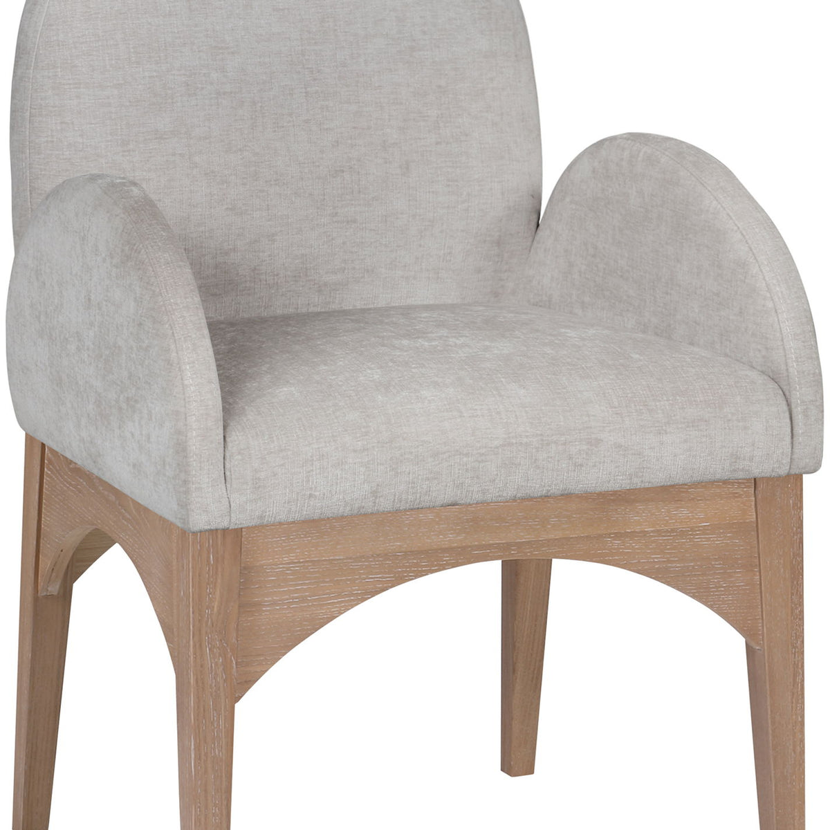 Waldorf - Chenille Dining Arm Chair With Natural Legs