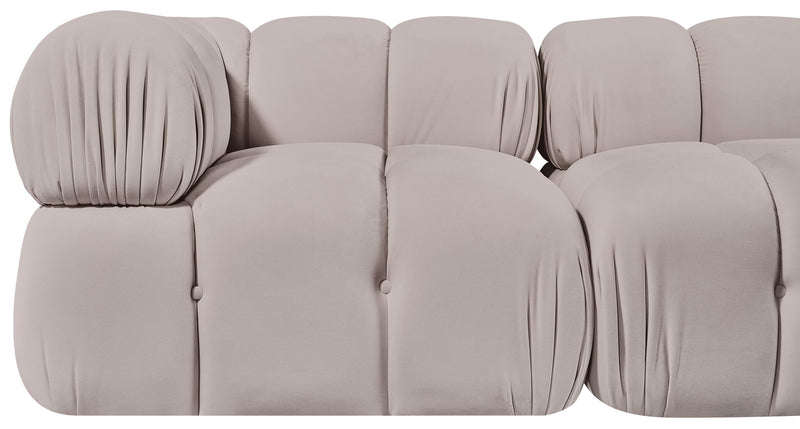 Orin - Velvet Performance Fabric Upholstered 2 Piece Modular Sofa (2 Corner Chairs)