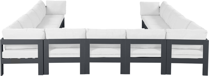 Nizuc - Outdoor Patio 13 Piece Modular Sectional With Gray Frame