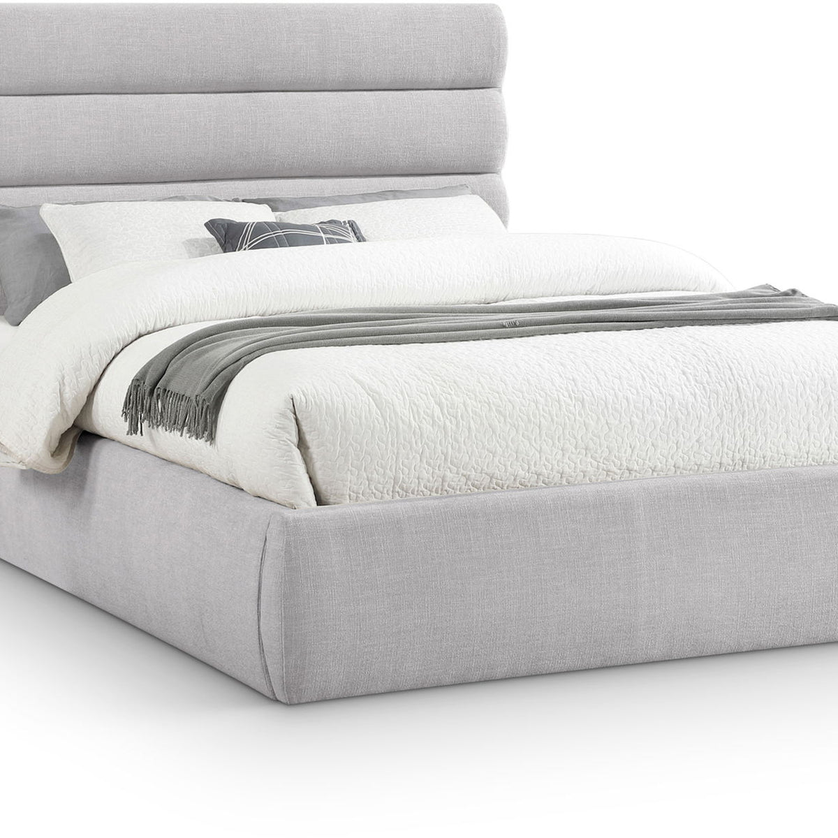 Adam - Linen Fabric Bed With 52" Headboard