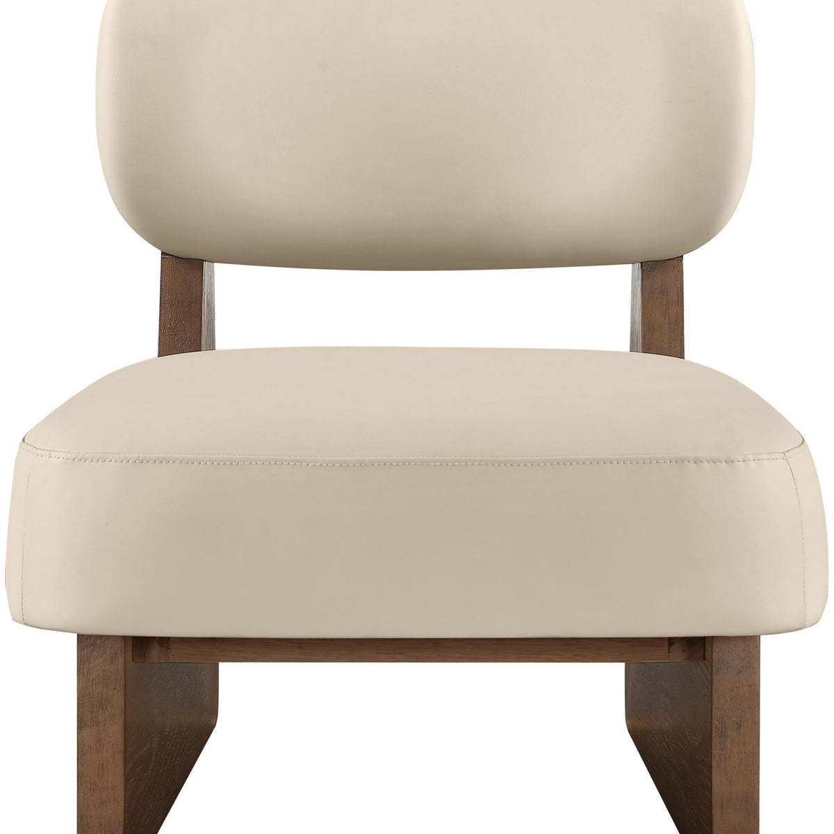 Vetra - Vegan Leather Upholstered Accent Chair With Brown Base