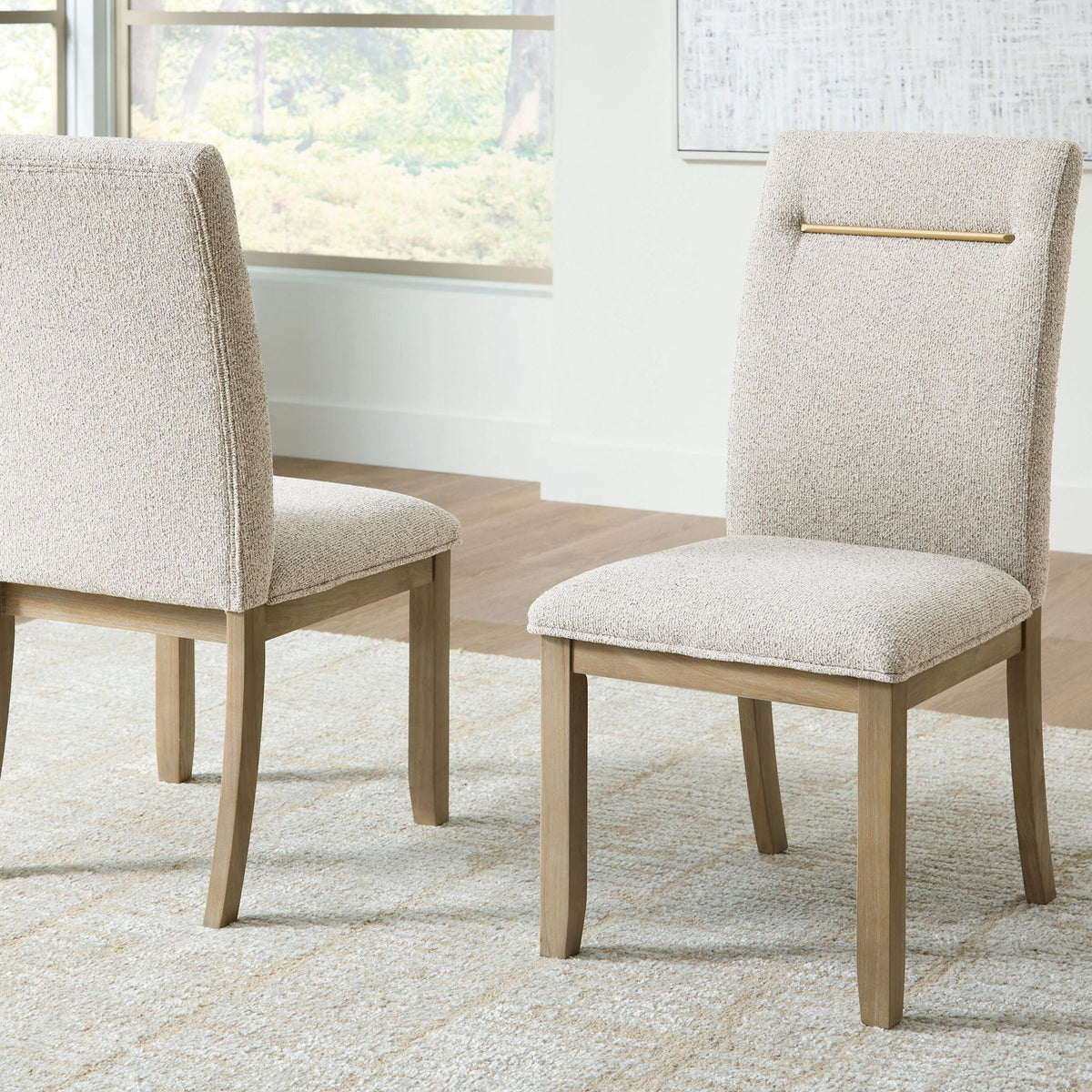 Lasinger - Dining Upholstered Side Chair (Set of 2) - Light Brown