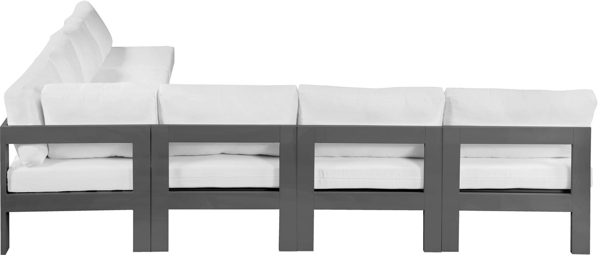 Nizuc - Outdoor Patio 7 Piece Modular Sectional With Gray Frame