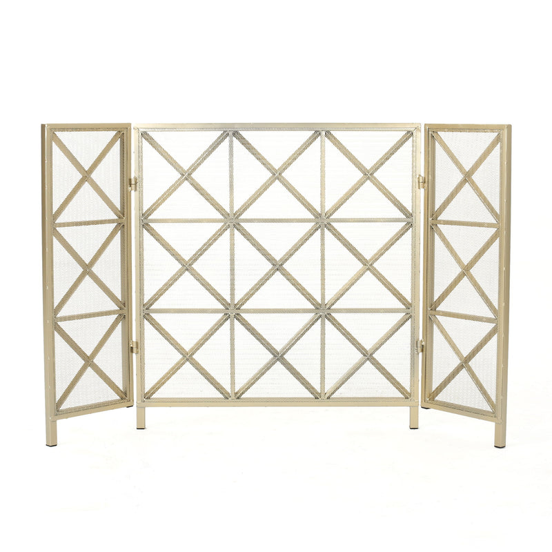 Margaret - 3 Panel Fireplace Screen Iron