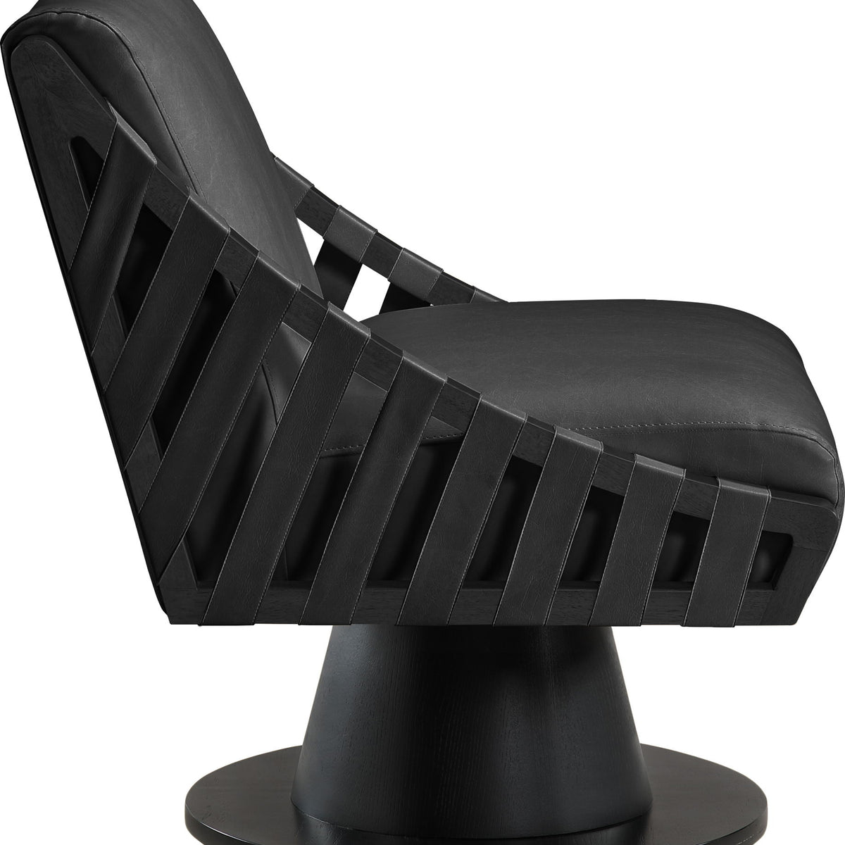 Millwin - Swivel Accent Chair With Black Base
