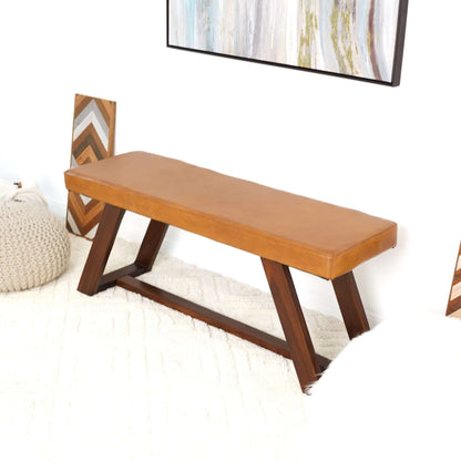 Marley - Genuine Leather Bench