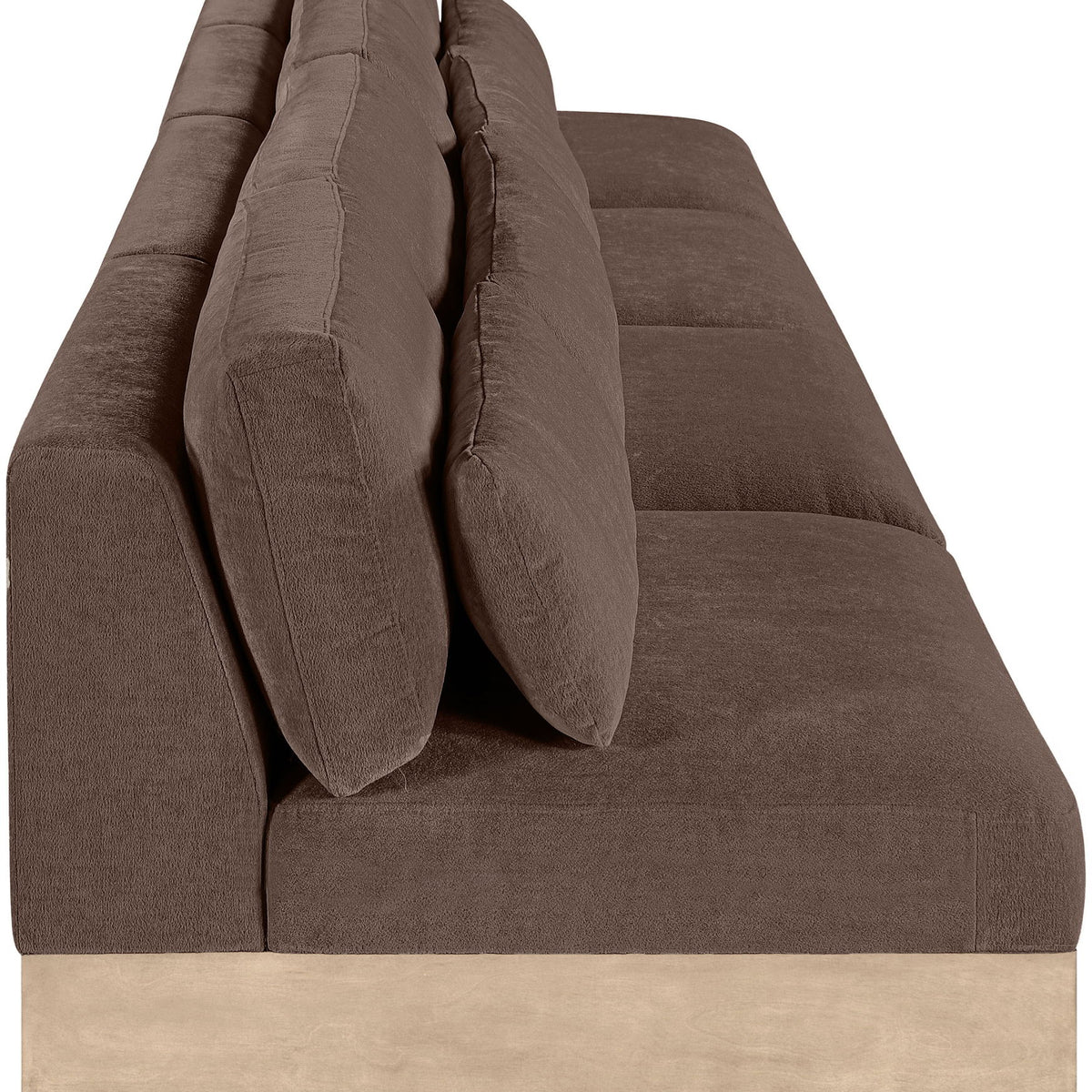 Turin - Chenille Fabric Upholstered Modular Sectional - Brown