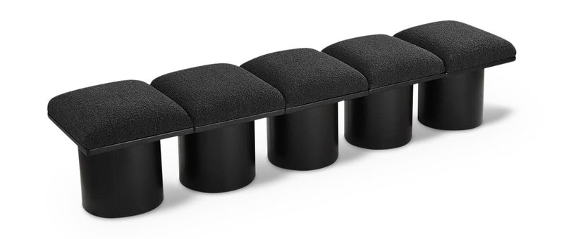 Pavilion - 5 Piece Modular Bench With Black Base