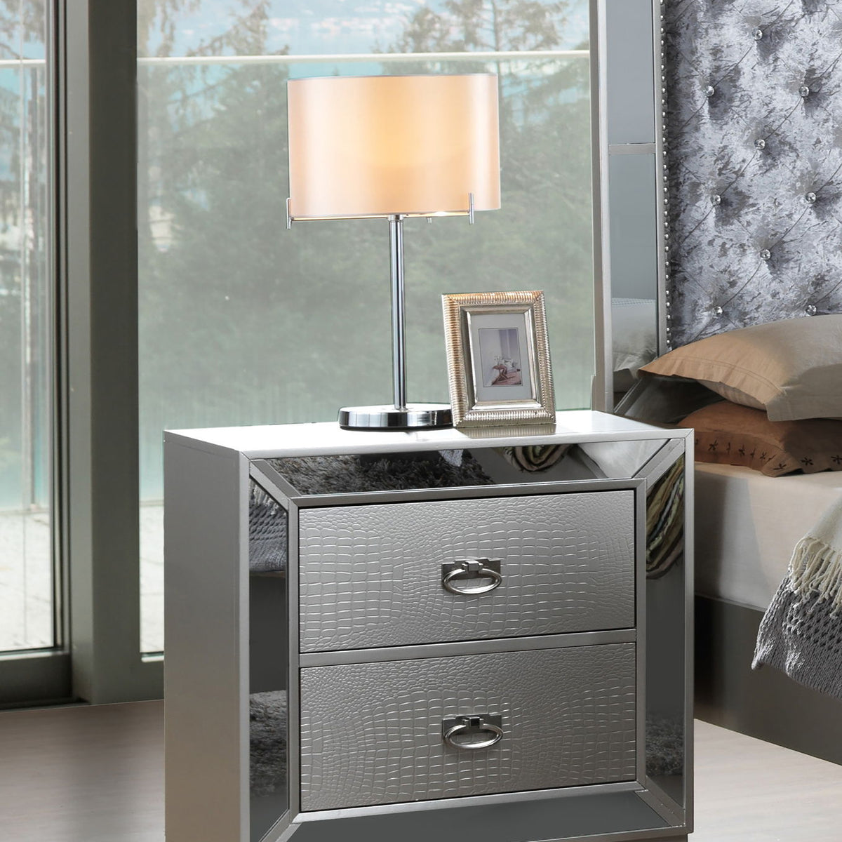 Contemporary Nightstand With Versatility