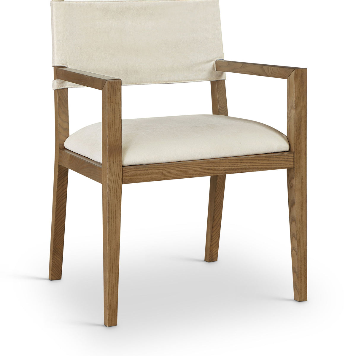 Avon - Linen Textured Performance Fabric Dining Arm Chair