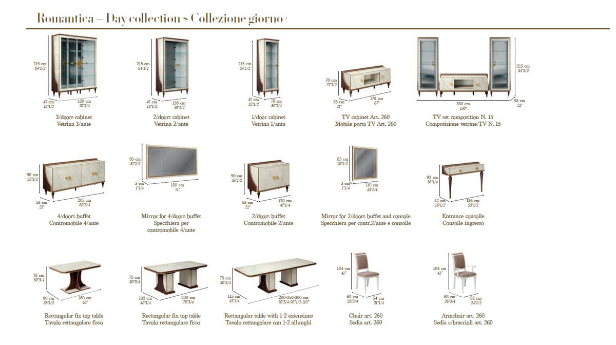 Dining table with two extensions, light beige marble-look top and walnut pedestal base