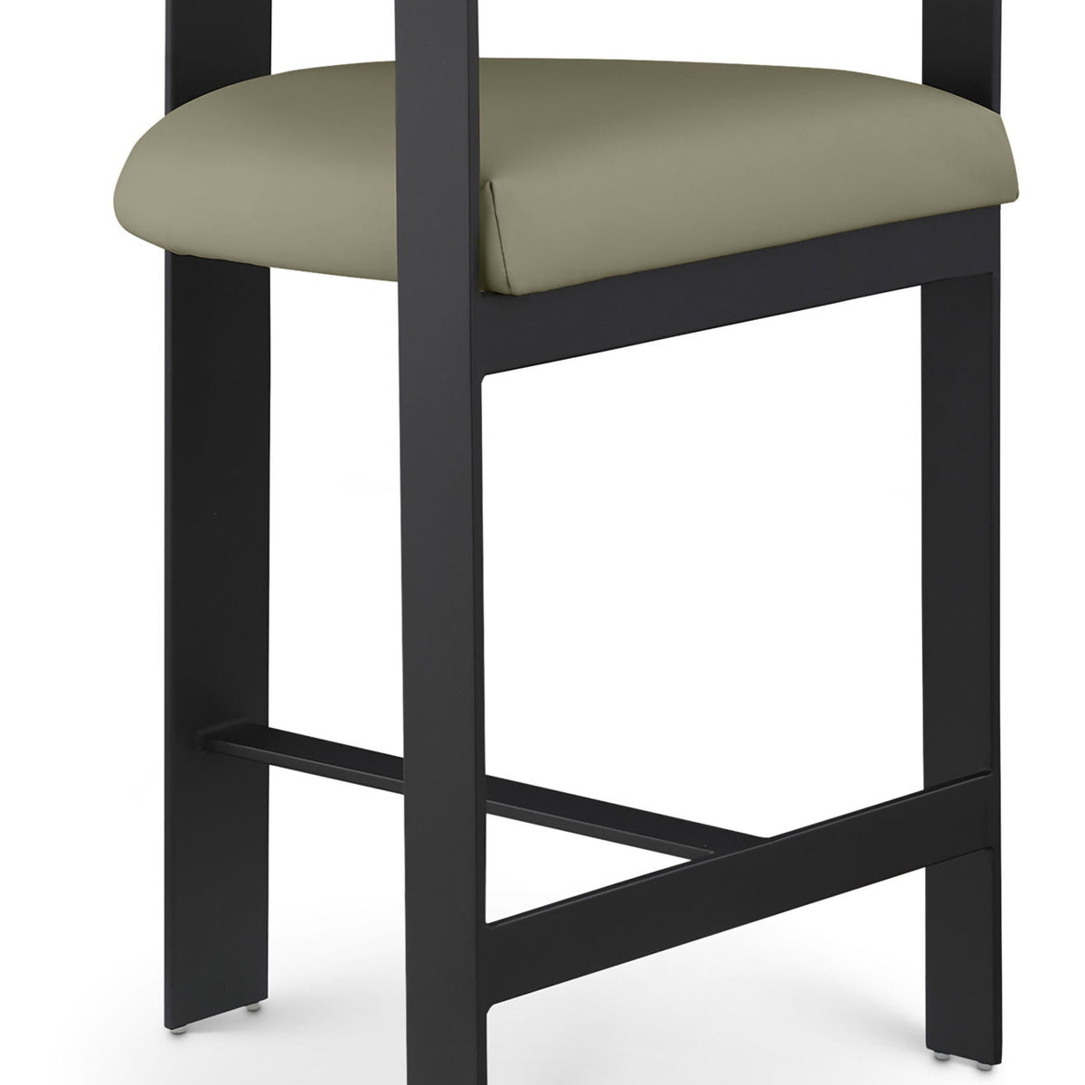 Romeo - Faux Leather Counter Stool With Black Base (Set of 2)