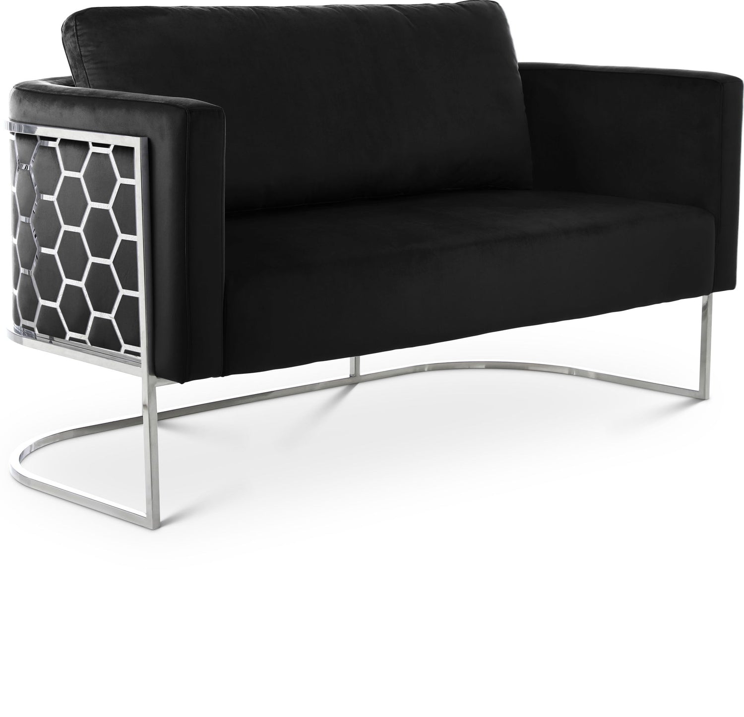 Casa - Loveseat with Chrome Legs