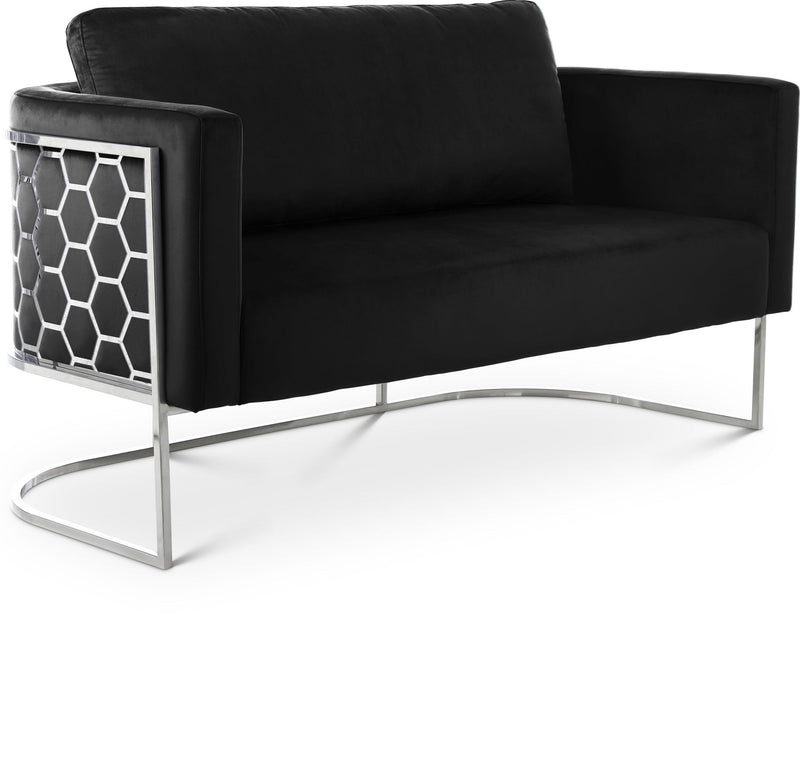 Casa - Loveseat with Chrome Legs