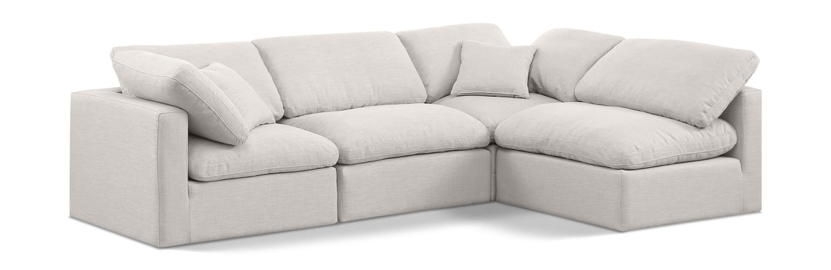 Indulge - Linen 4 Piece Modular Sectional