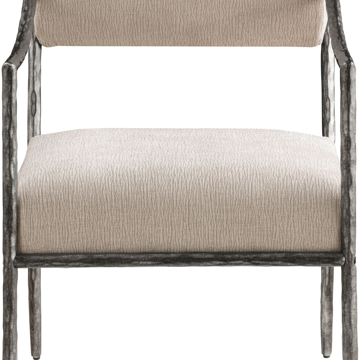 Bastille - Upholstered Dining Arm Chair (Set of 2) - Silver Frame