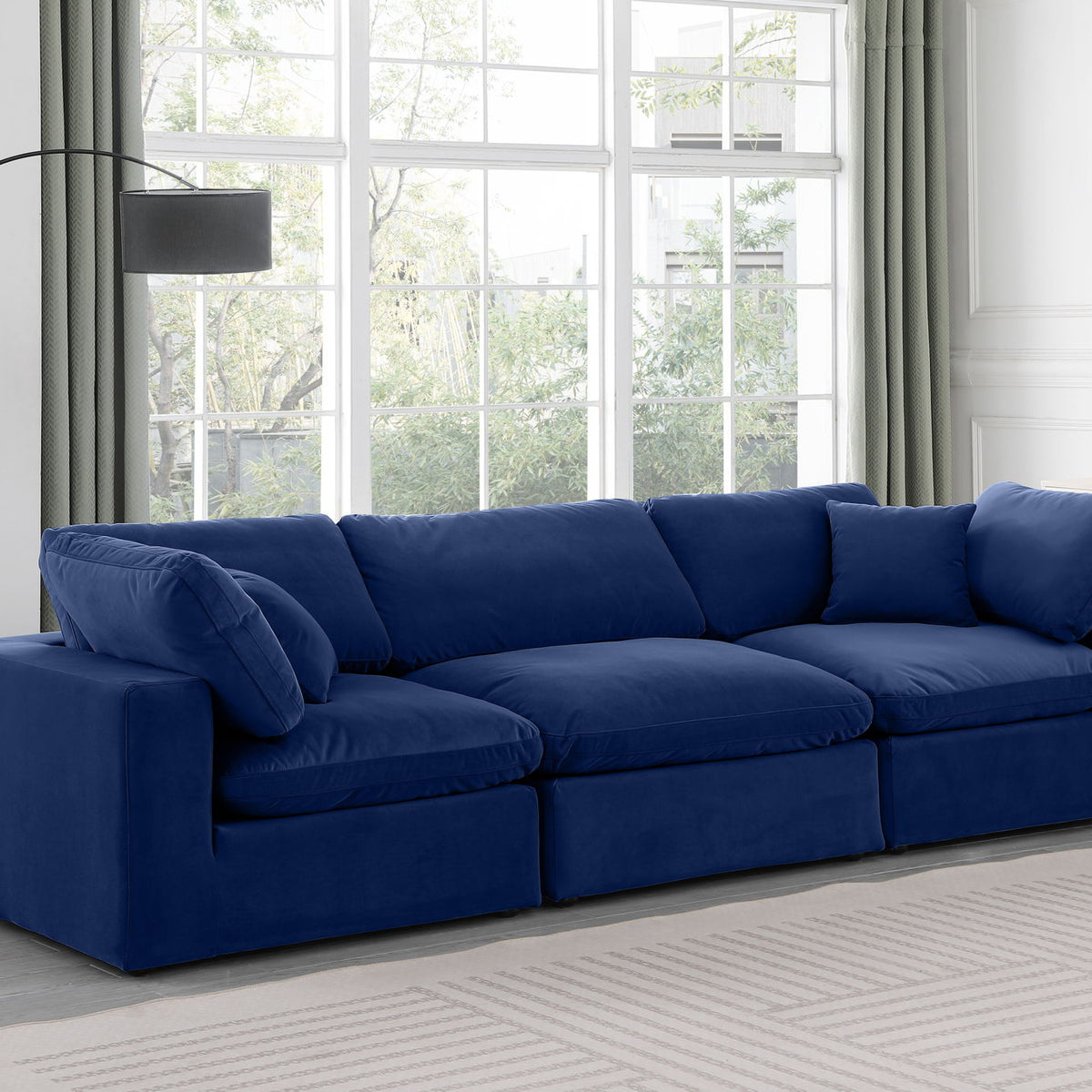 Comfy - Velvet Modular Sofa 3 Seats