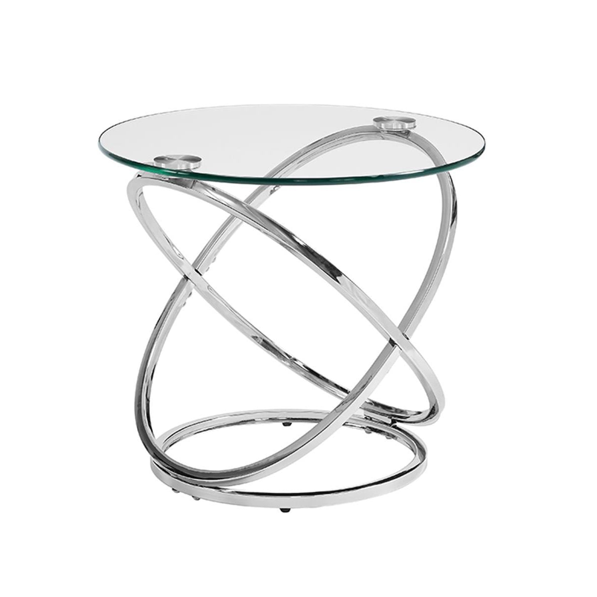 Modern Contemporary Cocktail Table Set - Chrome