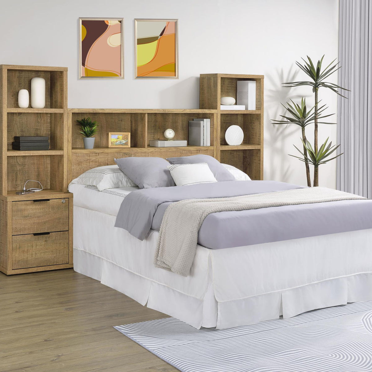 Westpark 3-piece Full Bedroom Set Bookcase Headboard Mango