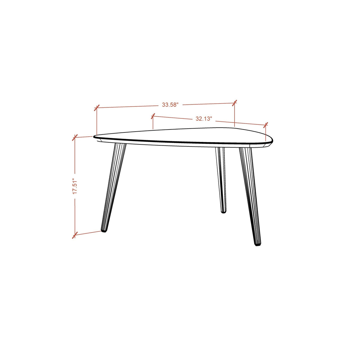 Manhattan Utopia - Triangle Table - White