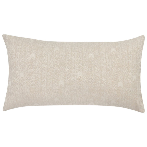 Natural French herringbone sham pillow cover with square shape, woven textured pattern