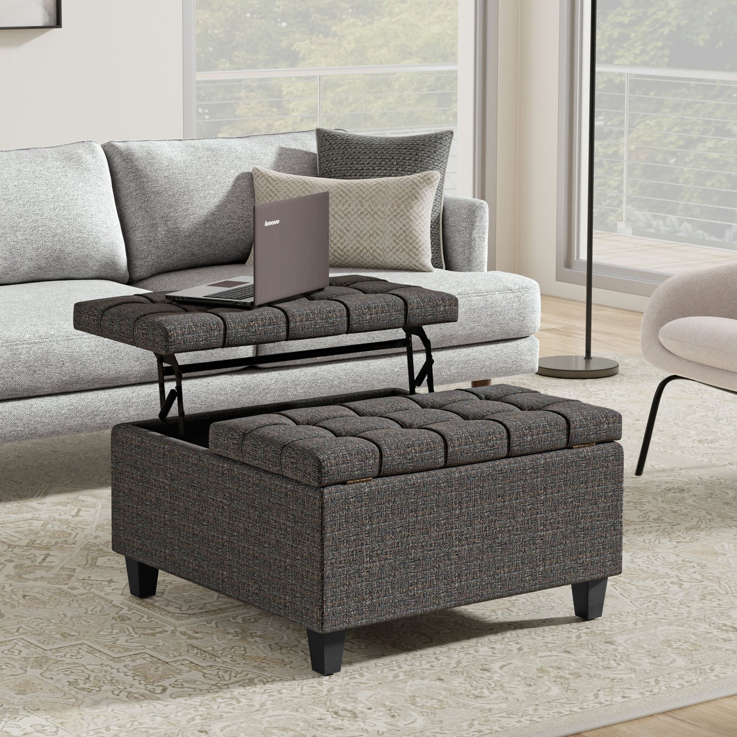 Harrison - Upholstered Coffee Table Storage Ottoman