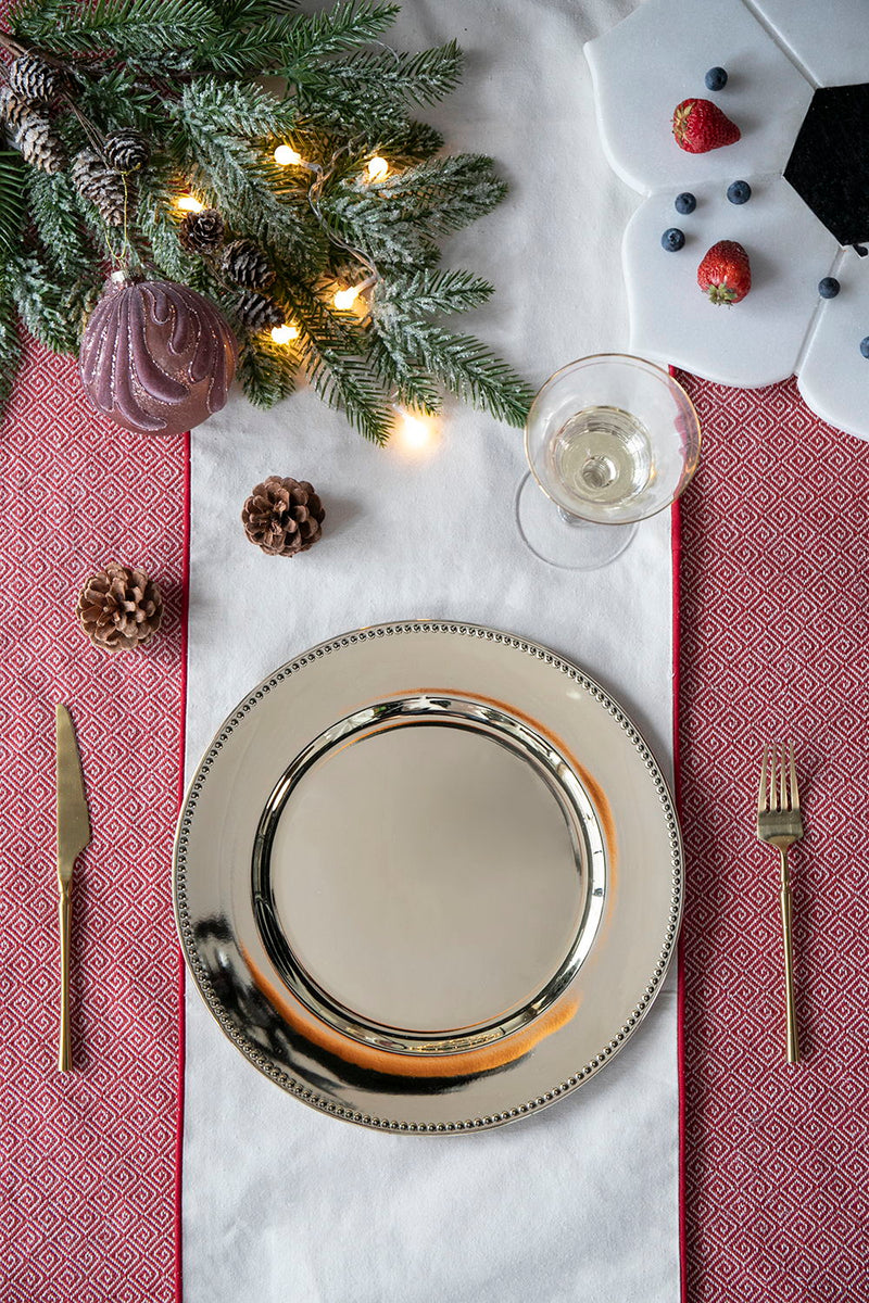 Plastic Charger Plate (Set of 8) - Silver