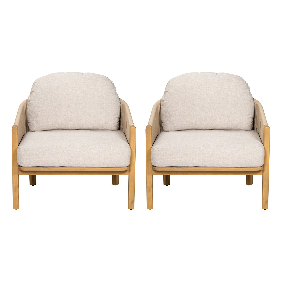 Grotta - Outdoor Wood Club Chair (Set of 2)