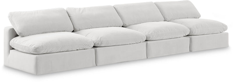Comfy - Velvet Modular Armless Sofa 4 Seats