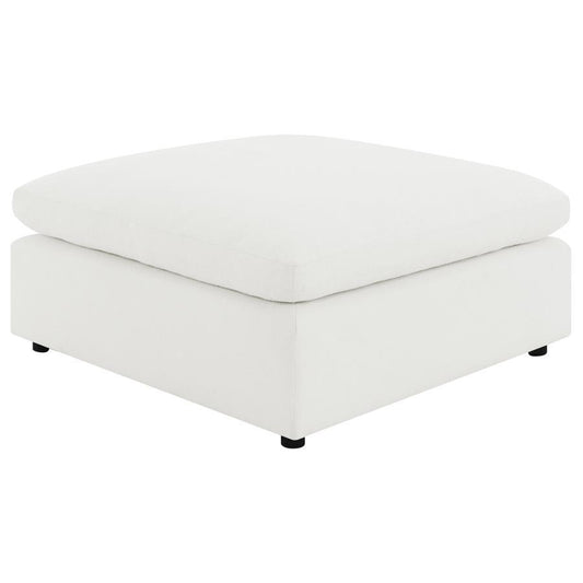 Raleigh - Boucle Upholstered Ottoman - Ivory