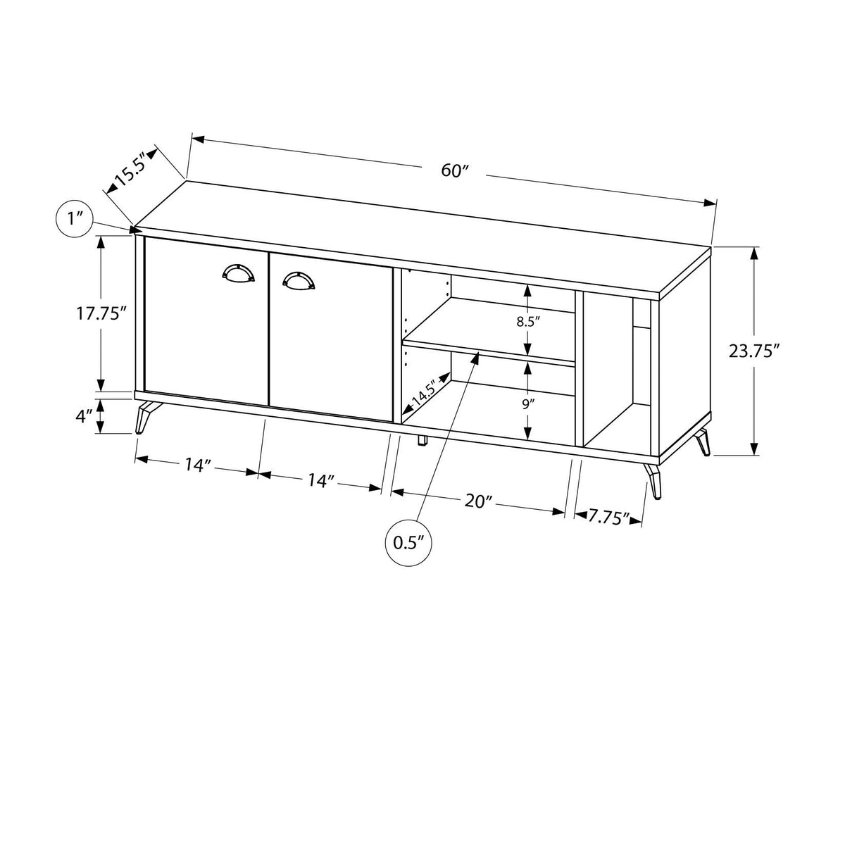 TV Stand, Console, Media Entertainment Center, Storage Cabinet, Contemporary & Modern