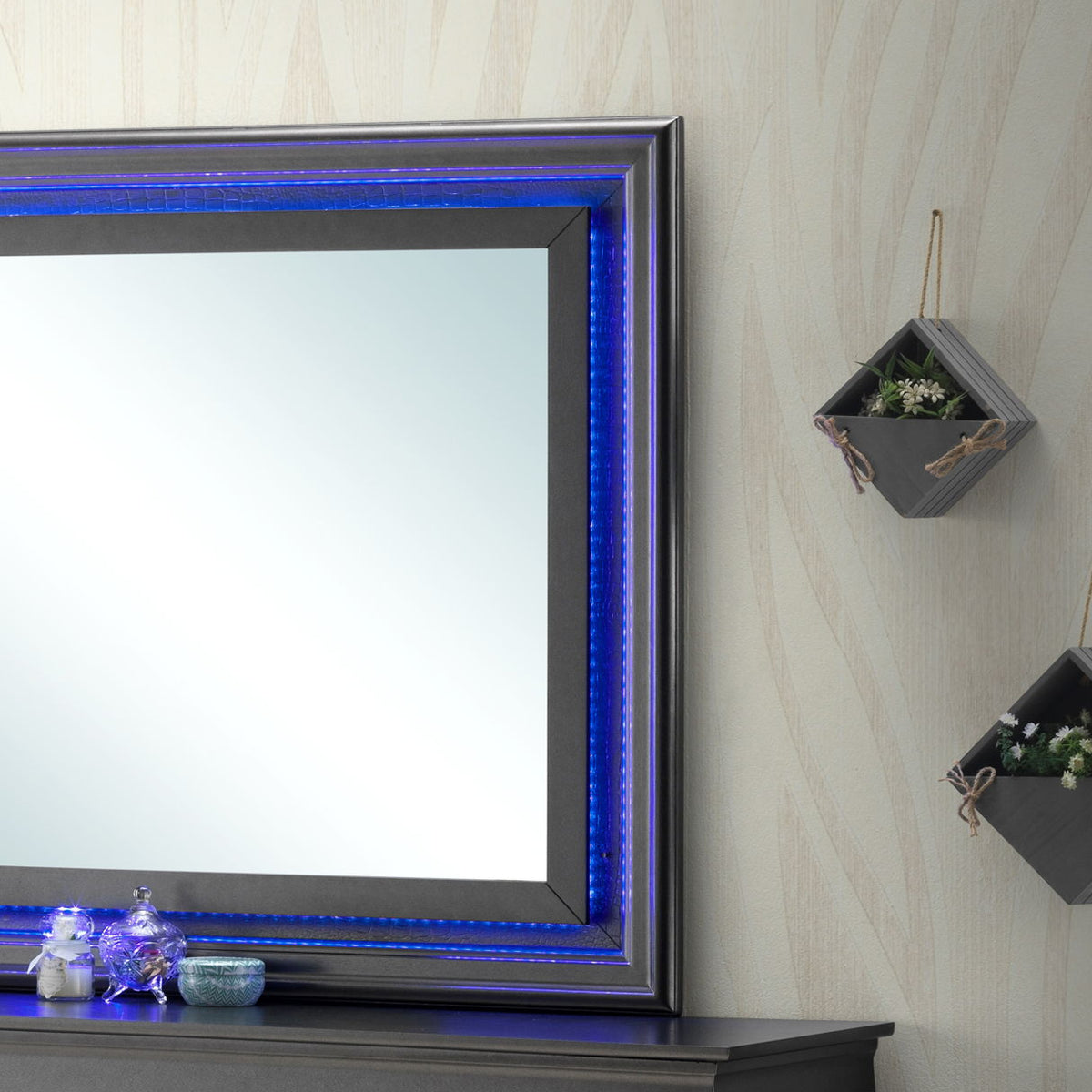 Elegant Transitional LED Mirror