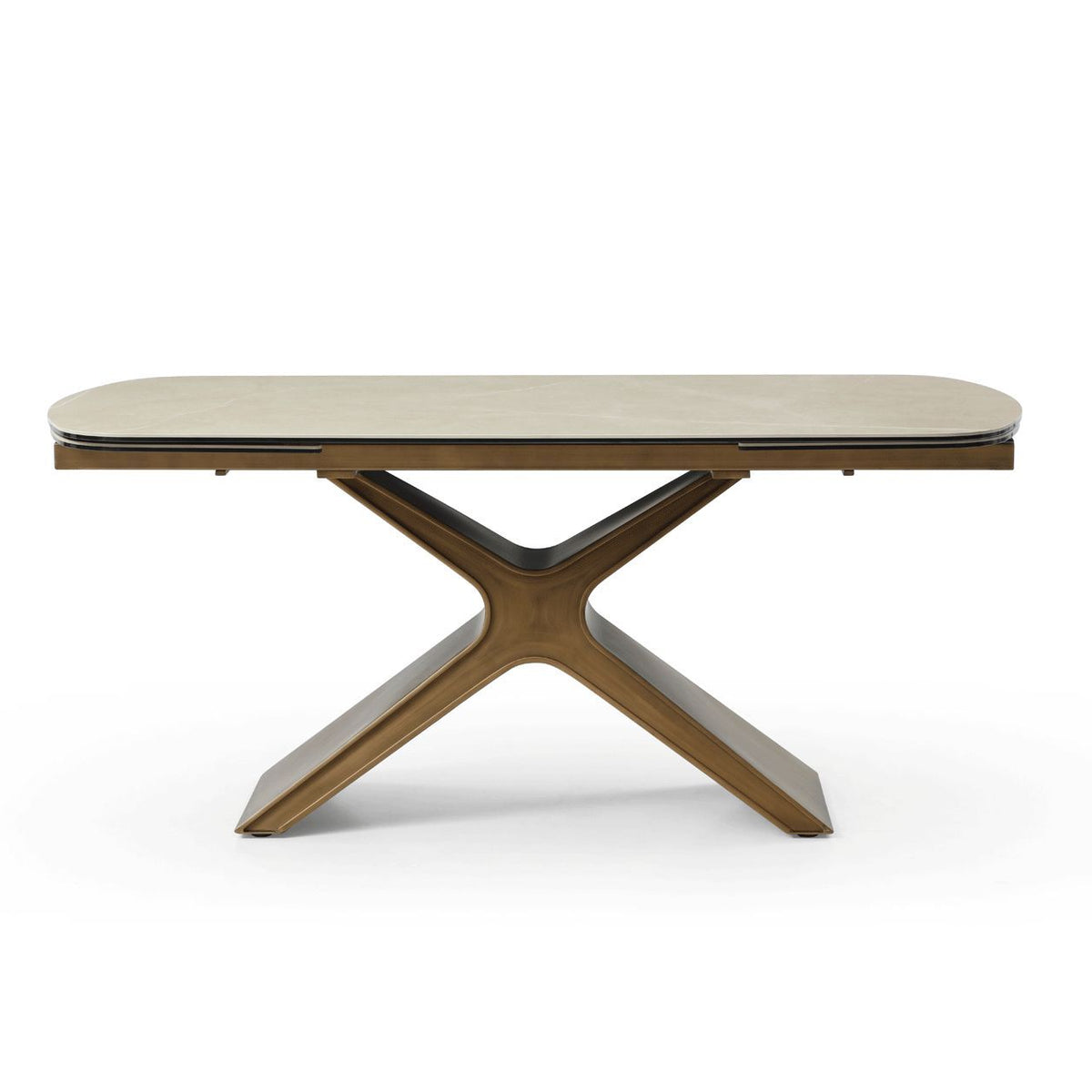 9368 - Dining Table With Extensions - Taupe