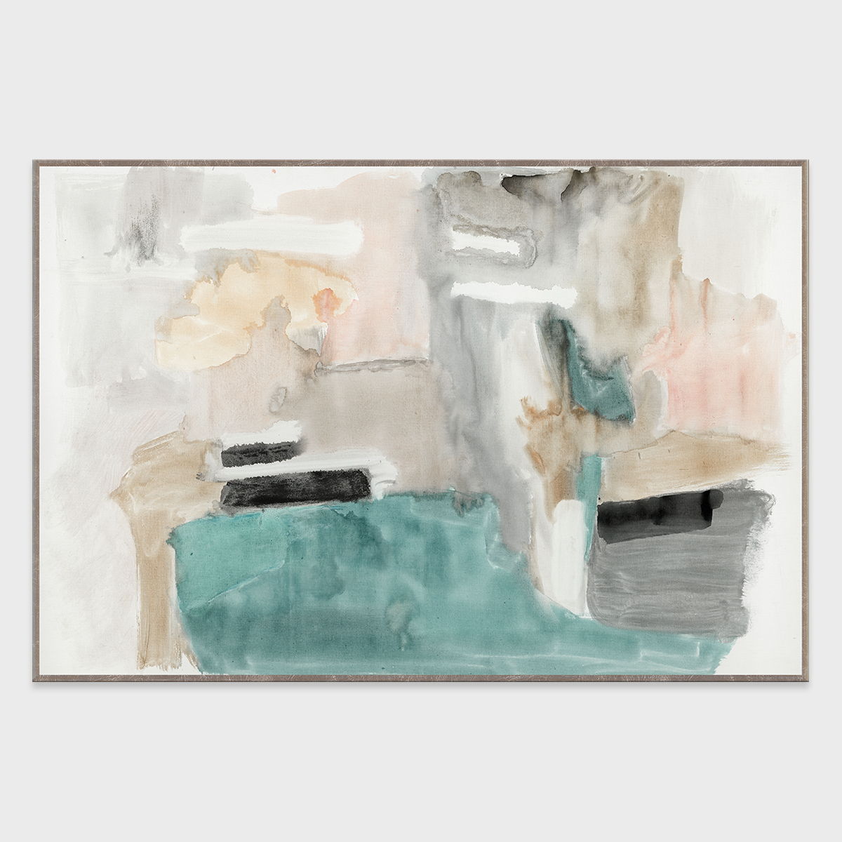 Turk - 60" x 40" Painting Art by Buddy Whitlock - Beige & Blue