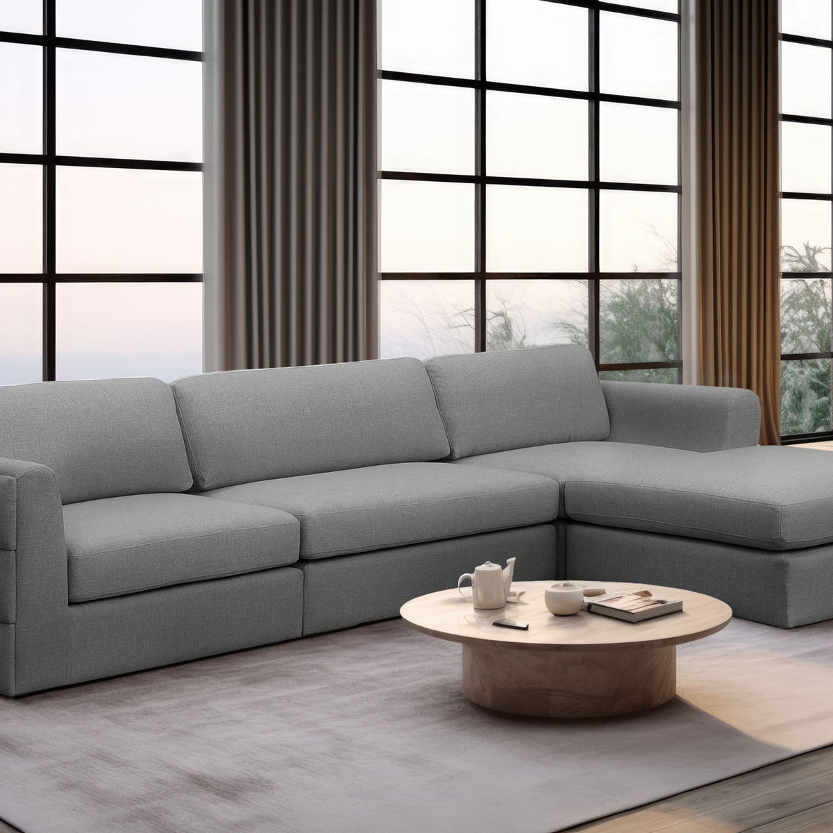 Beckham - 4 Piece Modular L-Sahped Sectional